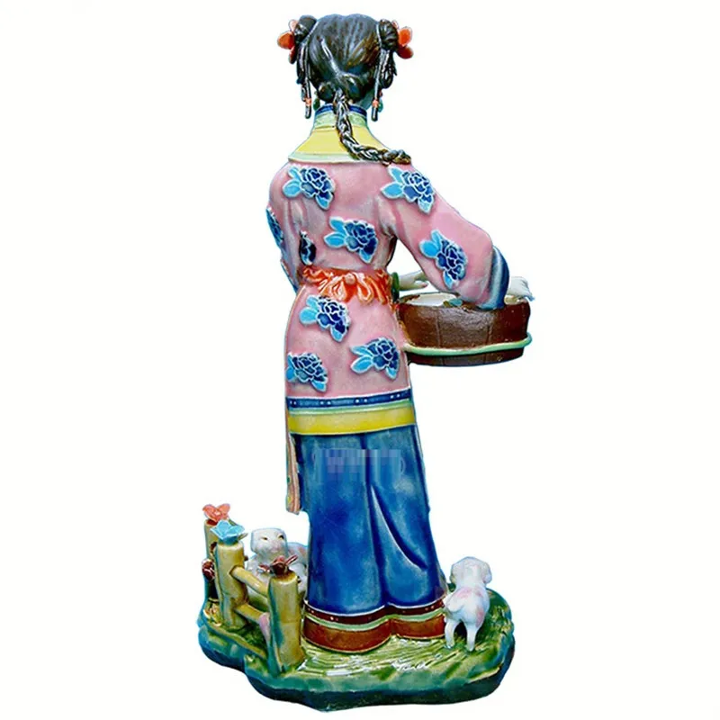 Китайские антикварные фарфоровые красивые статуэтки ангела модные куклы