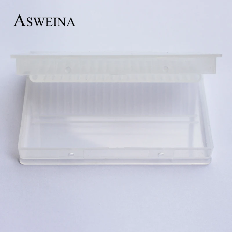 ASWEINA 1 шт. 20 отверстий пластиковые прозрачные сверла для ногтей акриловая коробка дисплей стенд контейнер для 3/3" сверло выставочный инструмент