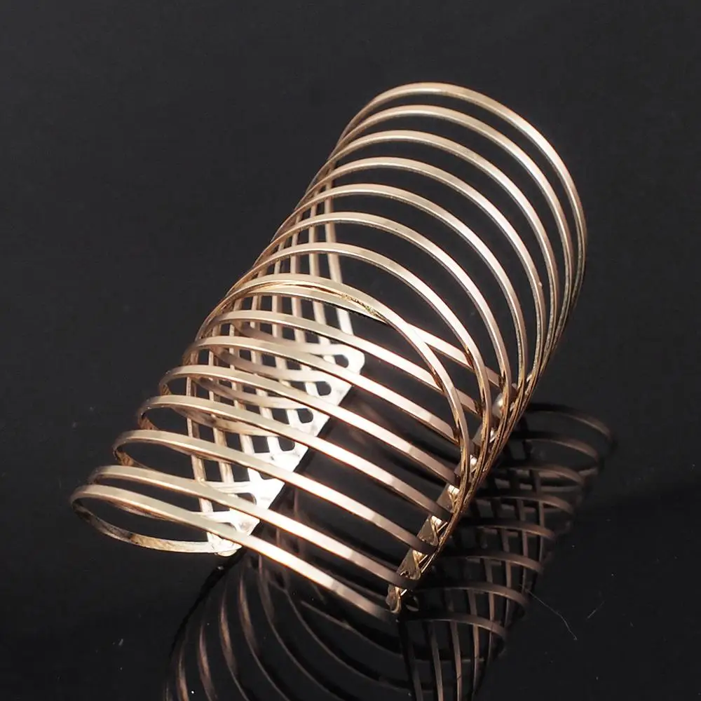 MANILAI геометрические полосатые металлические массивные браслеты ювелирные