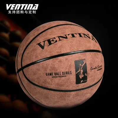 

VENTINA cowhide basketball cowhide elasticity is good wear-resistant No. 7 basketball anti-skid room inside and outside the ceme