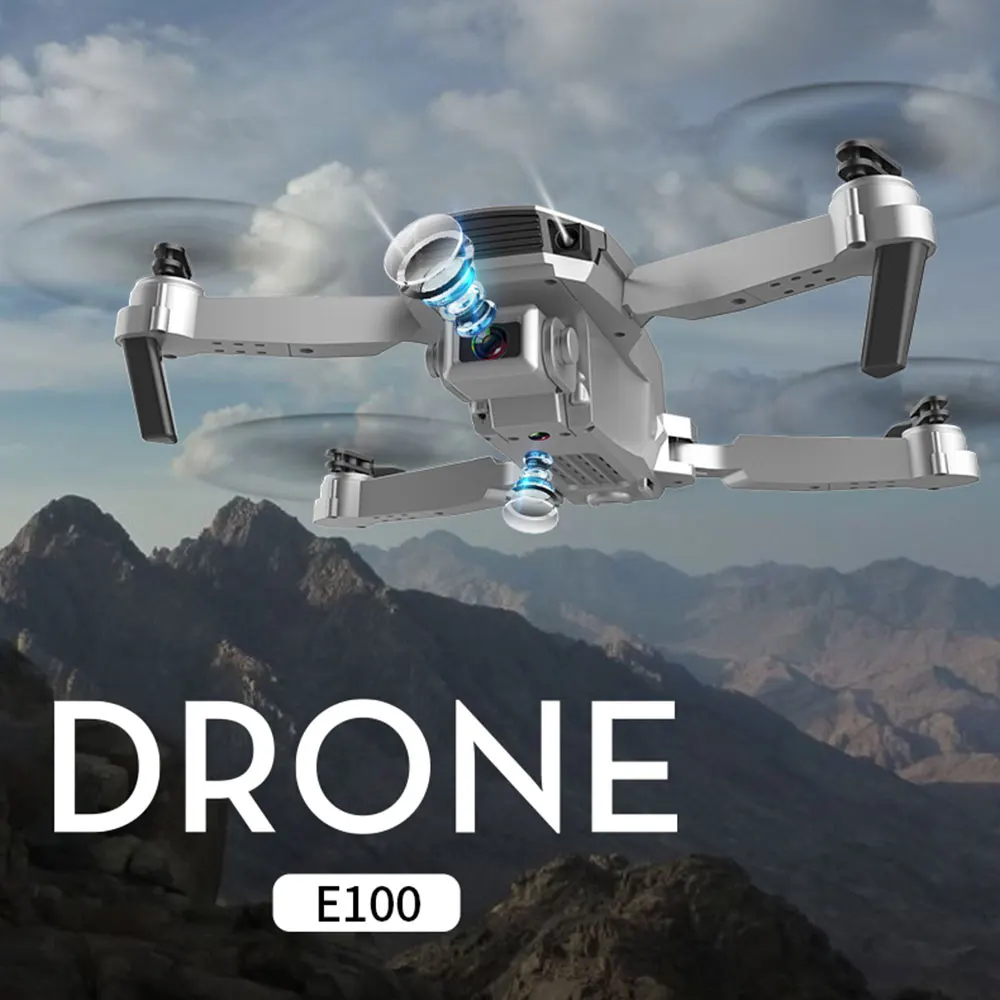 

E100 Dual Camera Remote Control Quadcopter HD 1080P 4K Aerial Photography Vehicle Foldable UAV Remote Controlled Helicopter Toy