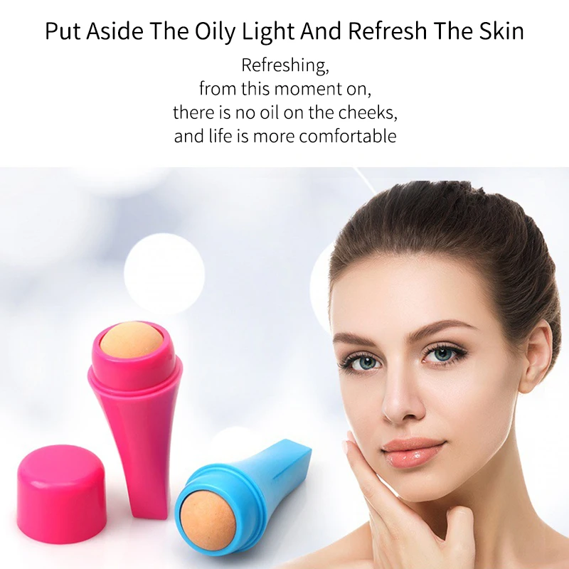 

Face Oil-Absorbing Volcanic Stone Roller T-zone Oil Removing Rolling Stick Ball For At-Home Beauty Instrument Skin Care Tool 1pc