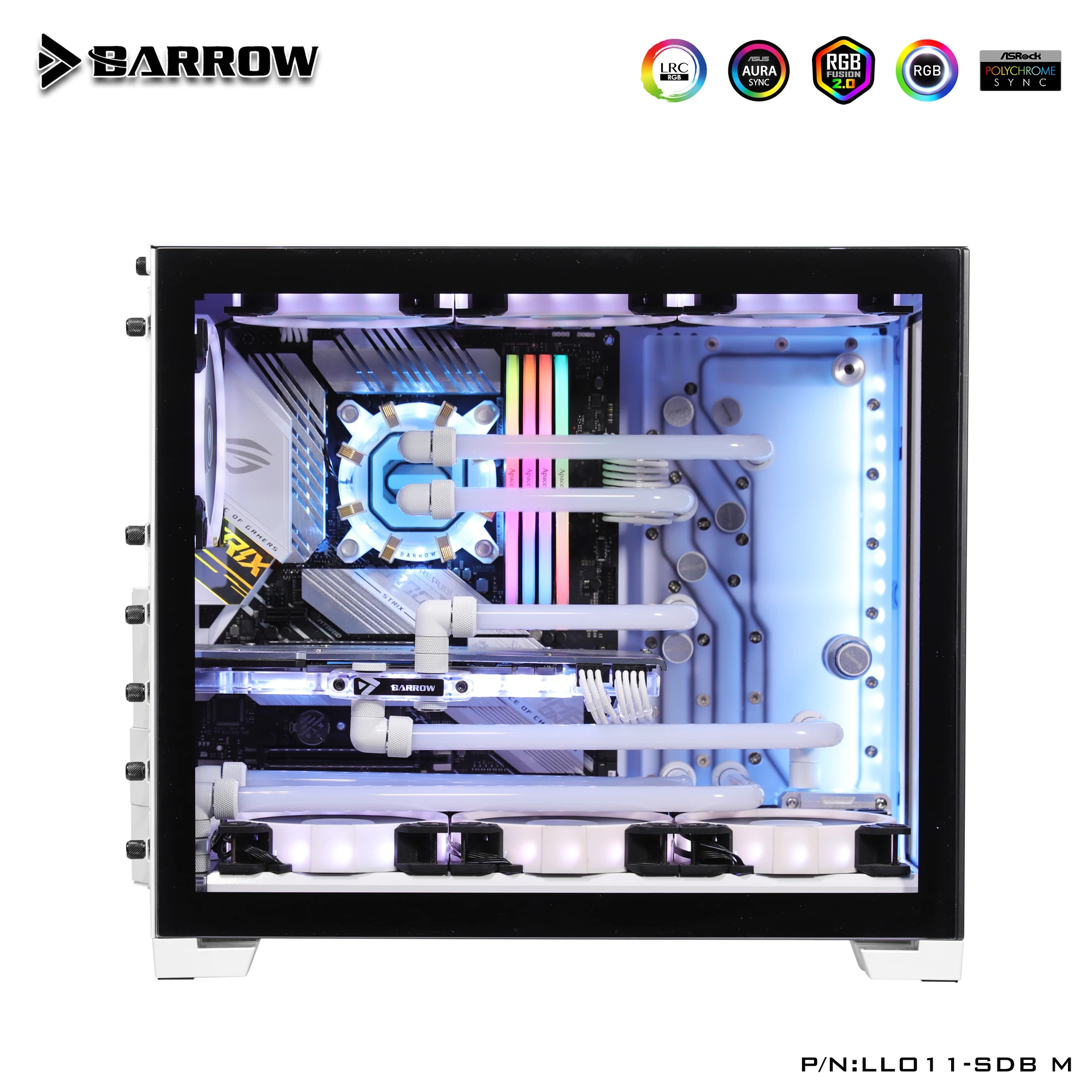 

Barrow waterway plate for Lianli O11 MINI case,guide waterway plate Aurora LLO11-SDB M,Compatible With 18w/D5 Pump