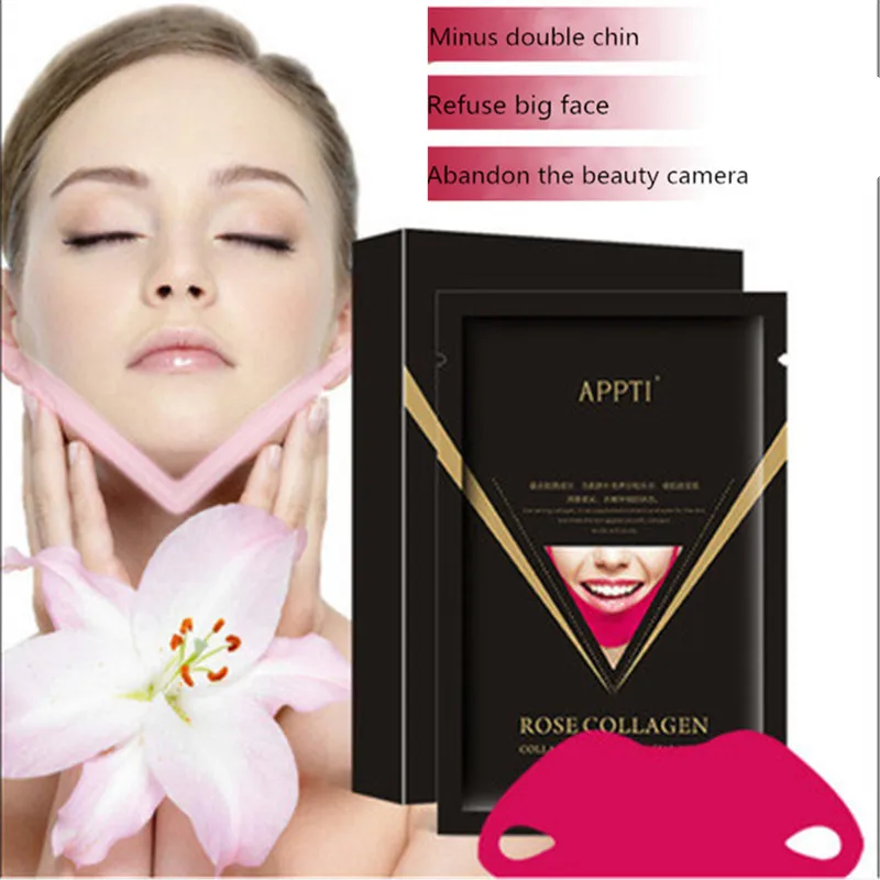 

1/3/5pcs V Face Firming Slim Chin Lift Makeup Women Double Ear Type Slimming Bandage V-shaped Double Chin Skin Beauty Mask