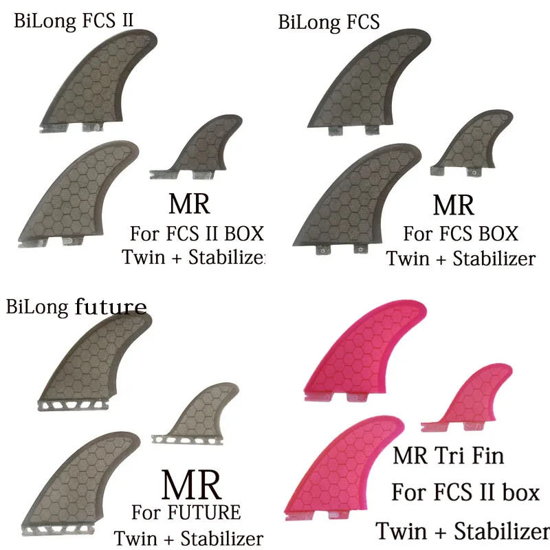 BiLong FCS/ FCS II /FUTURE/плавники plug Twin + стабилизатор Tri Fin плавники для серфинга 3 шт. в