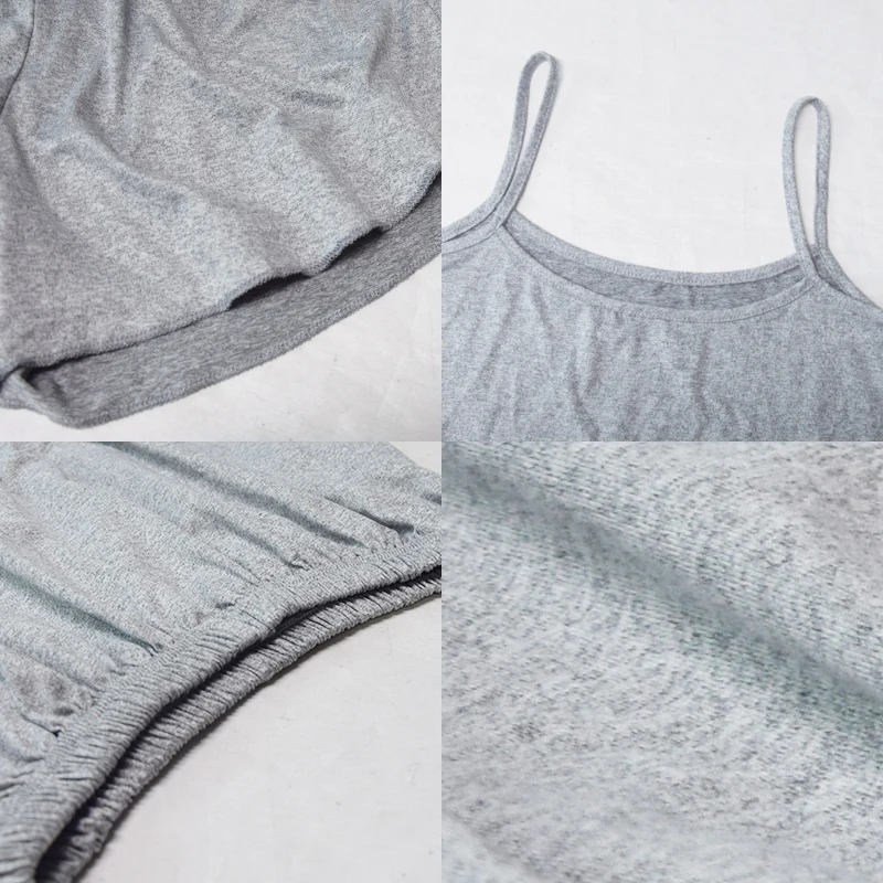 

Women's pajamas Summer Solid nightwear Sexy pajamas Set Tank Top Shorts Nightwear
