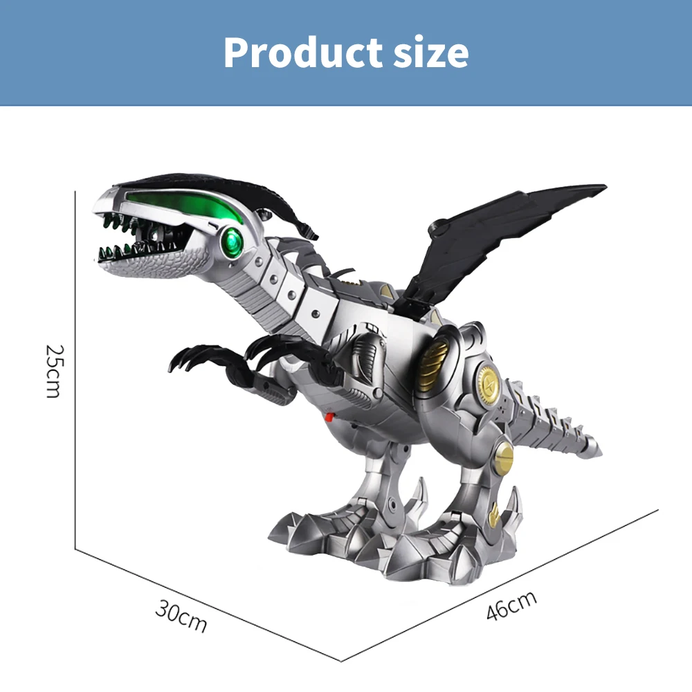 

Simulation Electric Spray Dinosaur Robot Toy For Kids Walking Dragon With Light Sound Mechanical Dinosaurs Fantastic Model Gift
