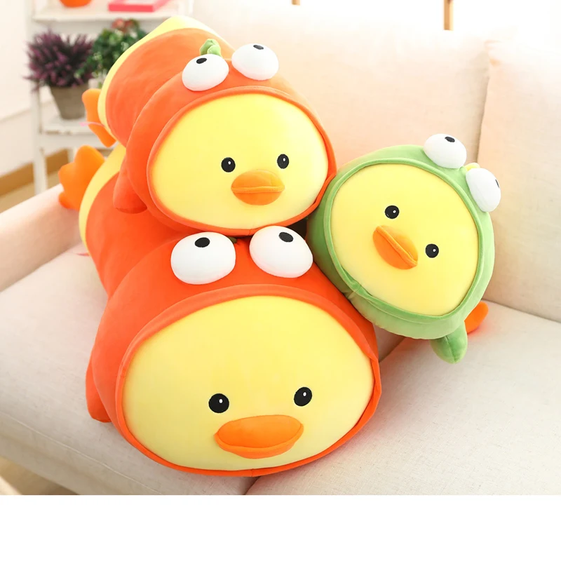 

60/90cm Cartoon Lying Duck Plush Toys Soft Cotton Stuffed Pillow Cushion Animal Appease Doll Baby Kids Birthday Gift