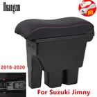 Подлокотник для Suzuki Jimny 2020 2019 2018 JB74, двухслойный, выдвижной, со светодиодной подсветкой USB, встроенный подлокотник без перфорации