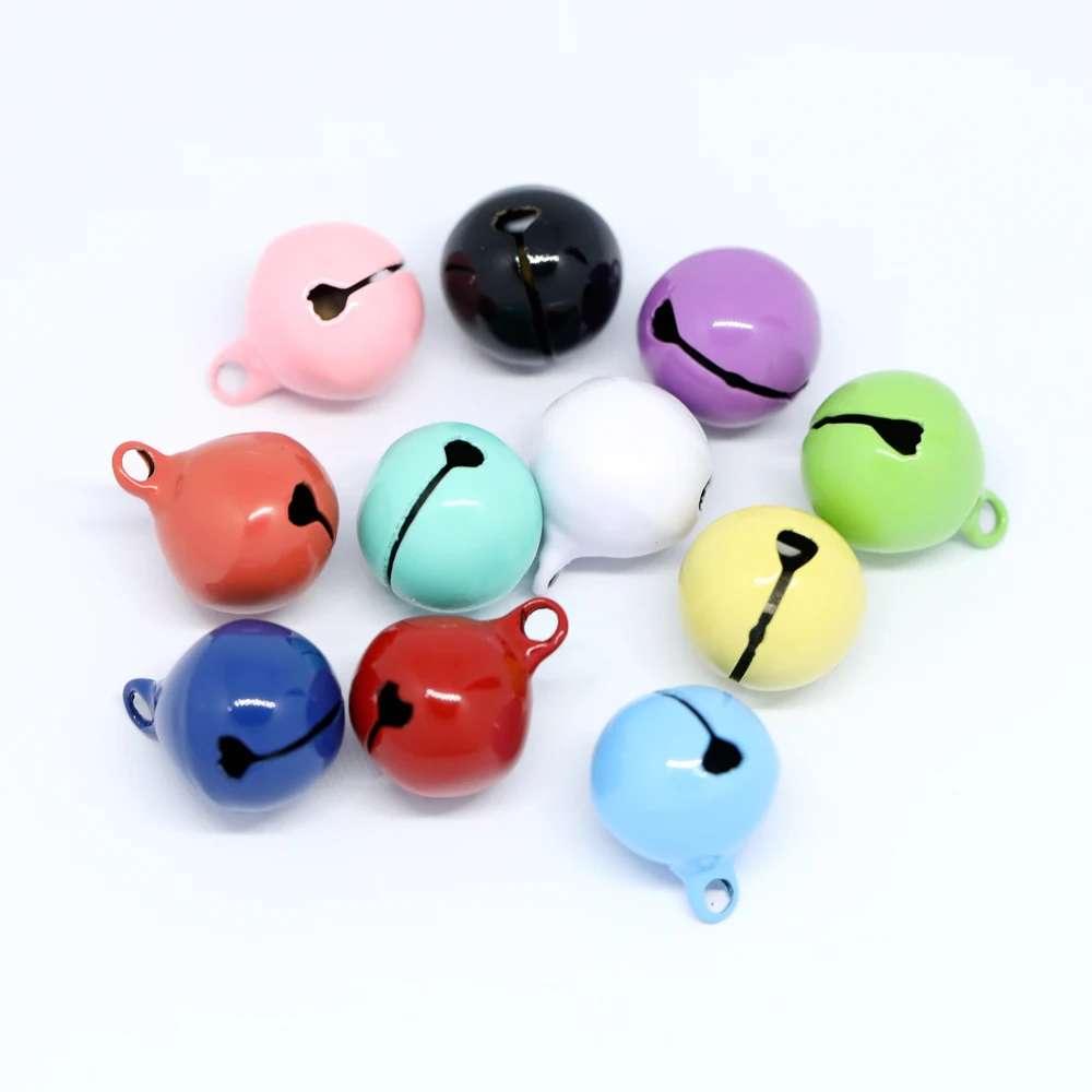 

20 pcs 14mm Metal Jingle Bells Painted Color for DIY Keychain pet dog Christmas tree Decor Crafts Accessories Ornaments bead