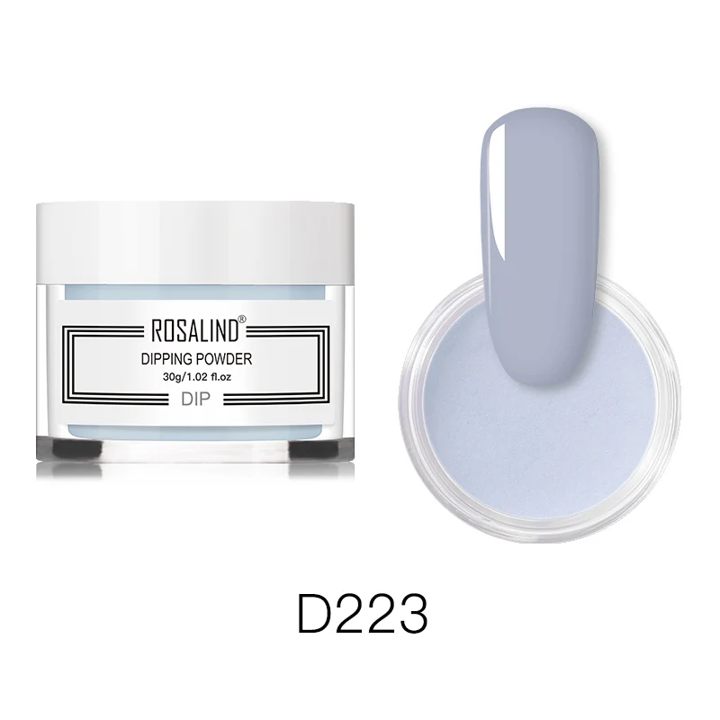 RND223 ROSALIND 30 г блестящая голографическая пудра для ногтей 24 цвета дизайн ногтей все для маникюра натуральный сухой без лампы - Цвет: RND223