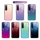 Градиентный стеклянный чехол для Huawei Nova 7 Pro nova7 7 SE, закаленная Глянцевая задняя крышка для Huawei Nova 7i nova 6 se 5 5i 5T Nova 4 3