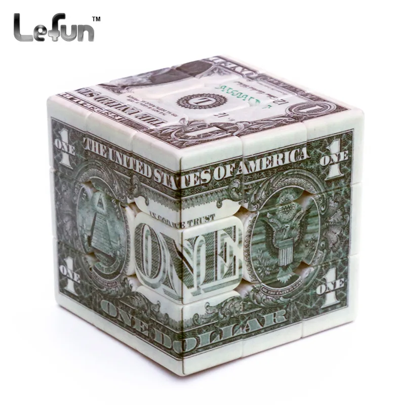 LeFun UV печать доллар шаблон 3x3x3 магические кубики скоростной куб головоломка
