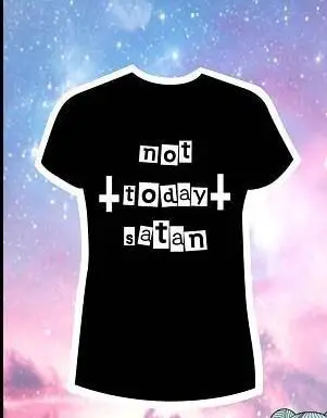 Женская футболка с принтом сатаны Not Today уличная модная в японском стиле