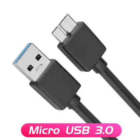 Кабель ANMONE USB 3,0 A-Micro B, штекер для внешнего жесткого диска, HDD, кабель для зарядки и передачи данных для Samsung S5 Note3