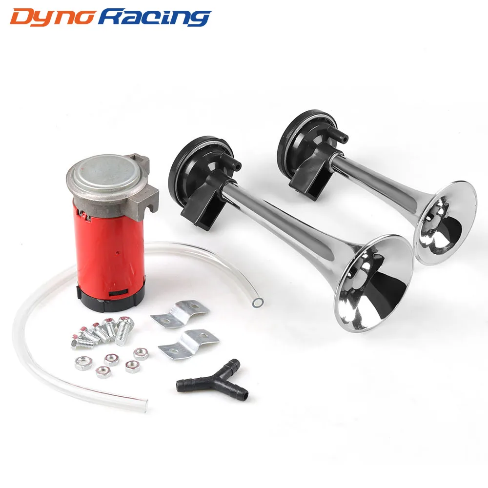 

Universal 115dB Loud Car Air Horn 12V 450 Hertz Dual Trumpet Compressor Bocina for Trucks Cars Automobiles Ultra Loud