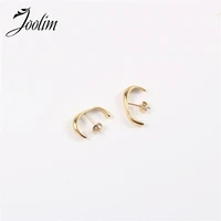 joolim high end pvd plated cool falcate style earring drop shipping supplier