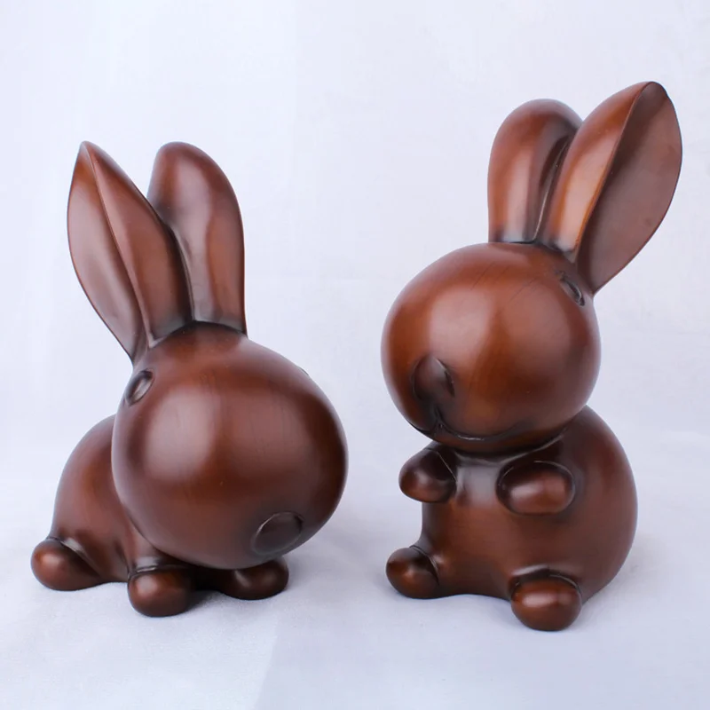

Resin Cute Couple Rabbit Ornaments for Wedding Birthday Gifts Home Crafts Decoration DC156