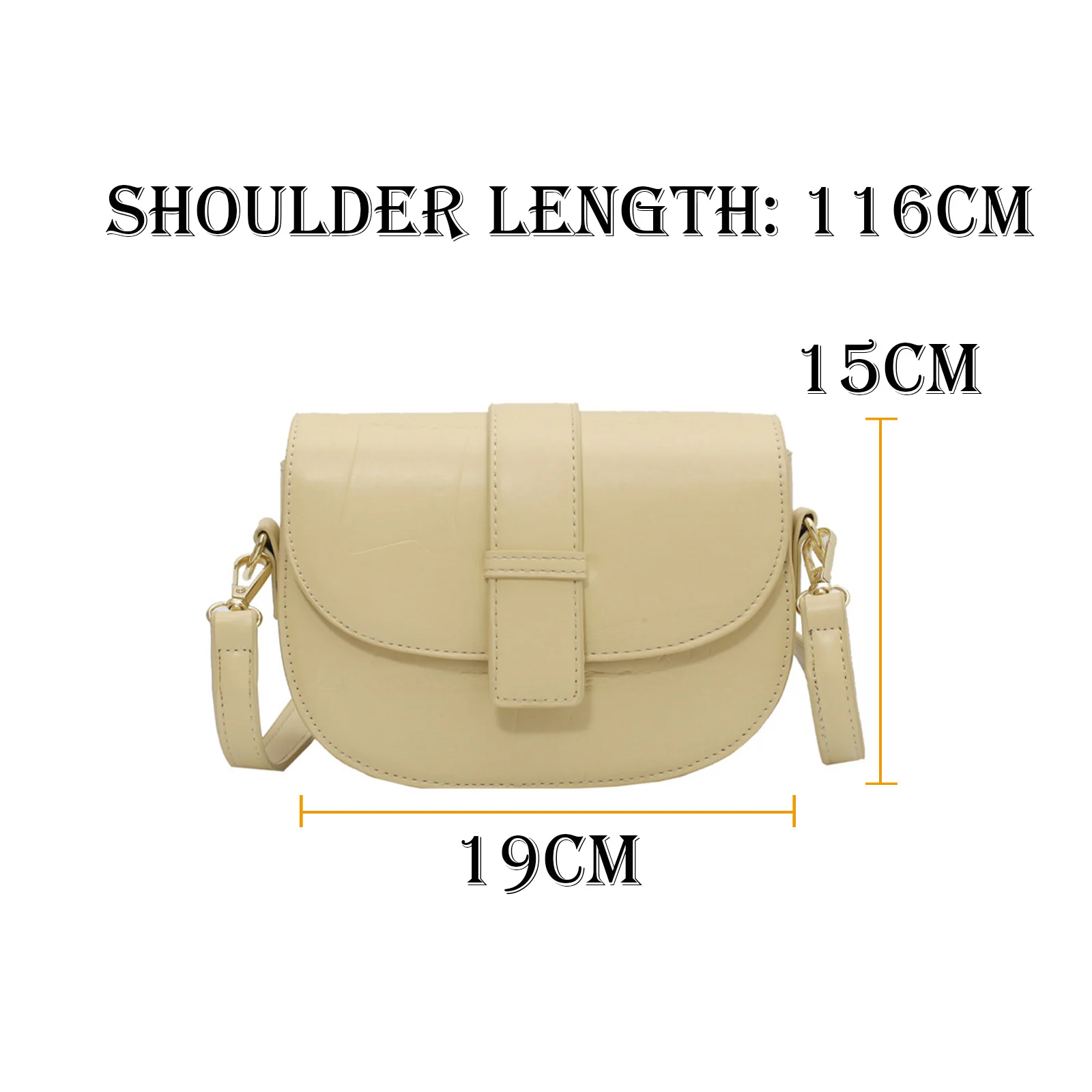 

Small PU Leather Saddle Crossbody Bags For Women 2021 Summer Simple Shoulder Luxury Trendy Brand Handbags Female Bag WB4155