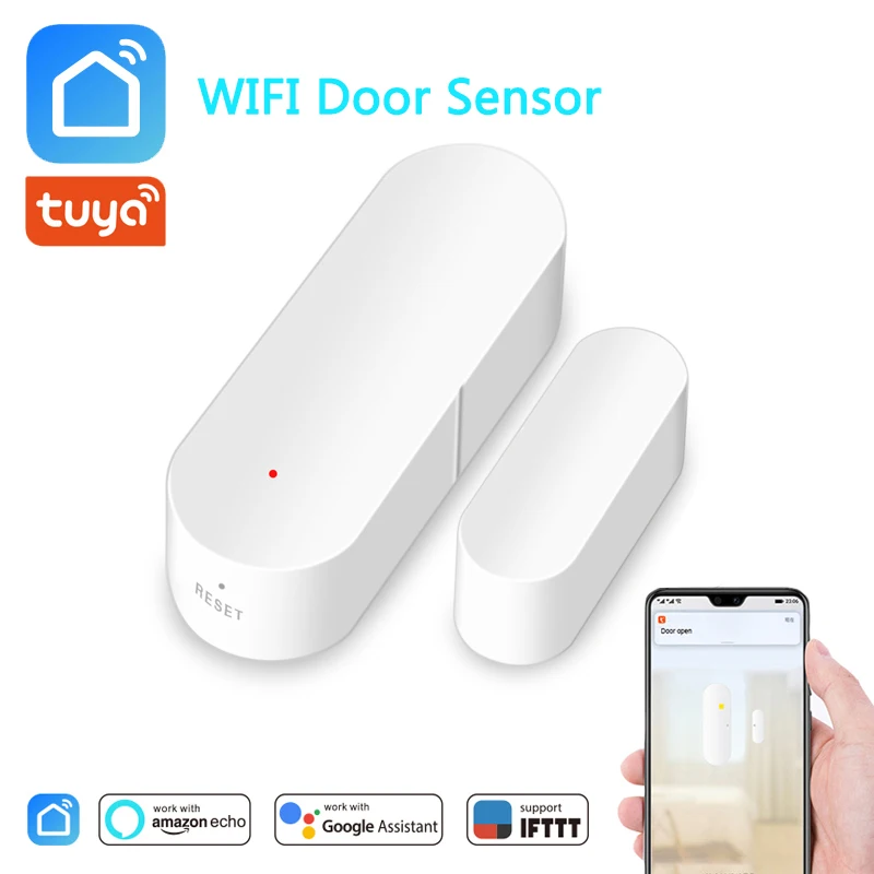 Tuya Smart Life WiFi датчик для двери открытые/Закрытые детекторы безопасности совместим