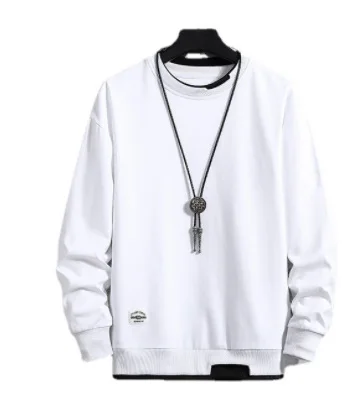 

2021NEW Xfh Mens Casual Sweatshirts Hoodie Men Fake Two Pieces Multi Color O-Neck Fashion Male Sweatshirt 2021 New
