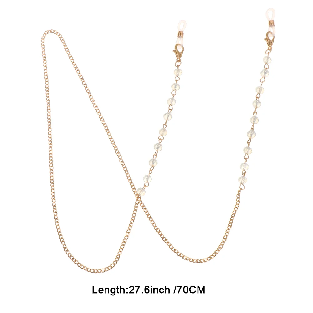 

Fashion Crystal Beaded Glasses Chain Metal Lanyards Eyeglasses Strap Cord Holder Mask Lanyards Anti-lost Accessories