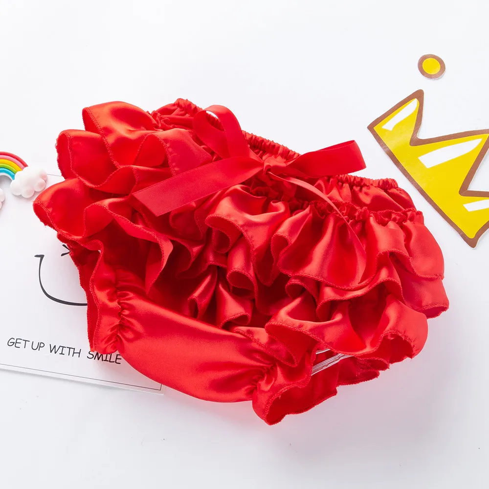 Шорты детские с бантом и оборками милый детский накидка на подгузник шорты для