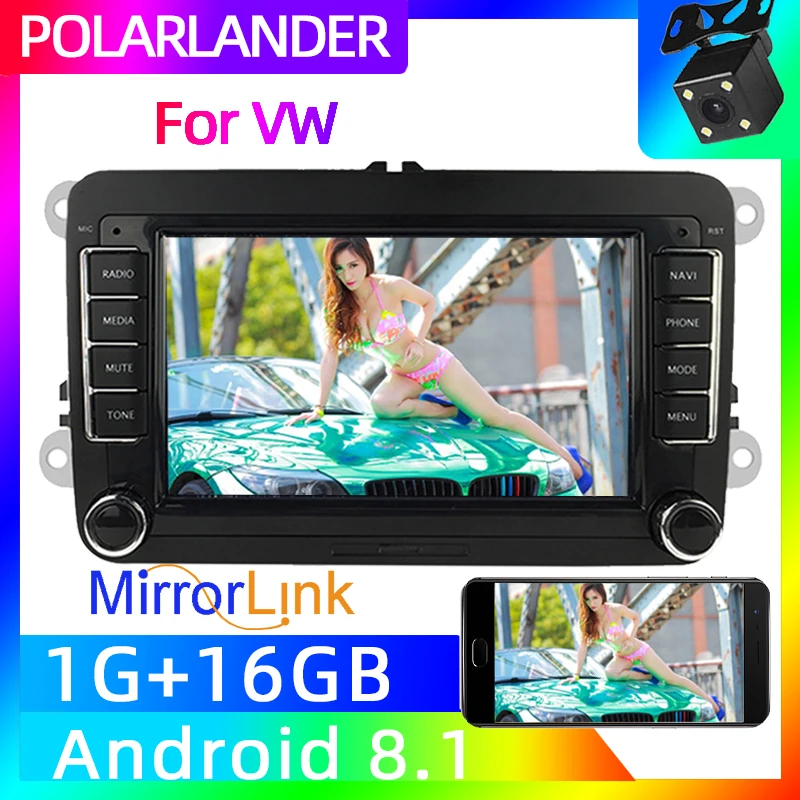 2 Din автомобиль ради, сan-шина Авторадио зеркало с Навигатором GPS Ссылка для VW Polo Volkswagen Passat мультимедиа для Android 7002VW