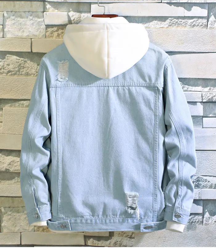 

2020 new men's denim jacket men's hip-hop windbreaker denim jacket men's casual jacket men