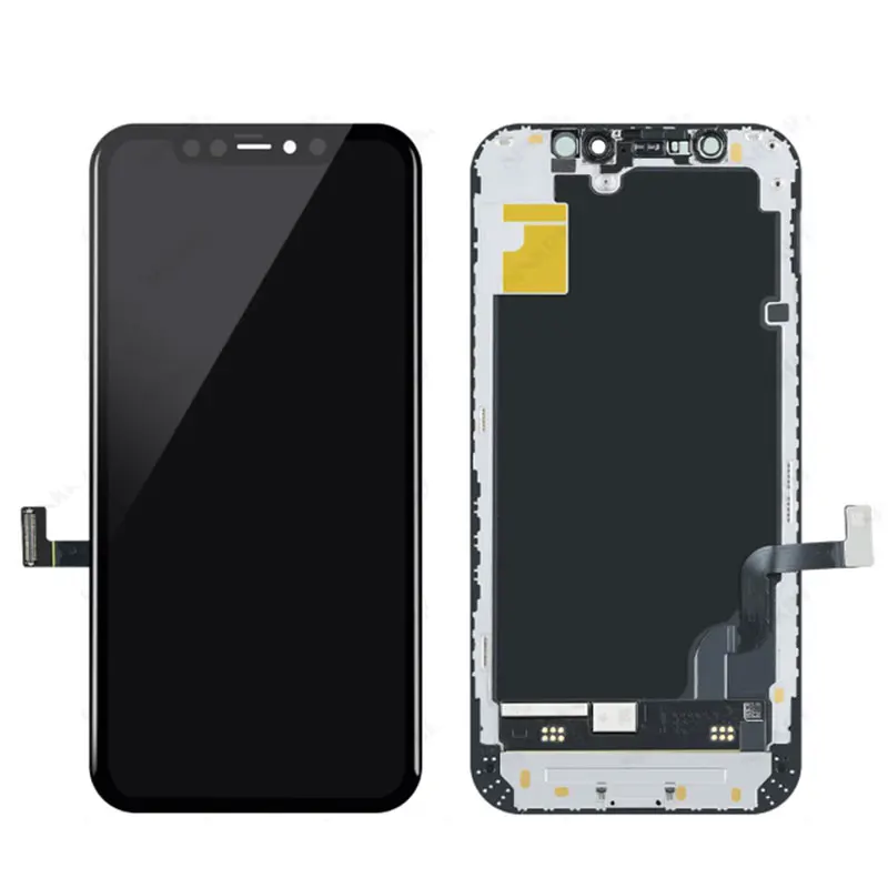 Montaje de pantalla para iPhone 12mini, reparaci&oacute;n de tel&eacute;fono m&oacute;vil a color original, t&aacute;ctil, pantalla LCD interna y externa-0