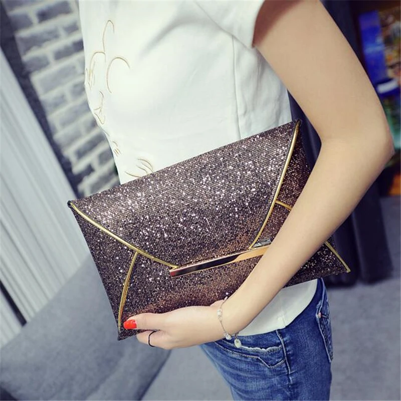 

Envelope Clutch Ladies Sparkling Dazzling Bag Purse Women Evening Party Handbag Day Clutches Shining Tote Large Capacity Wallet