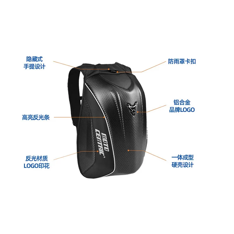 Новый углеродного волокна Мотоциклетный рюкзак ездовая сумка Minecraft мотоциклист