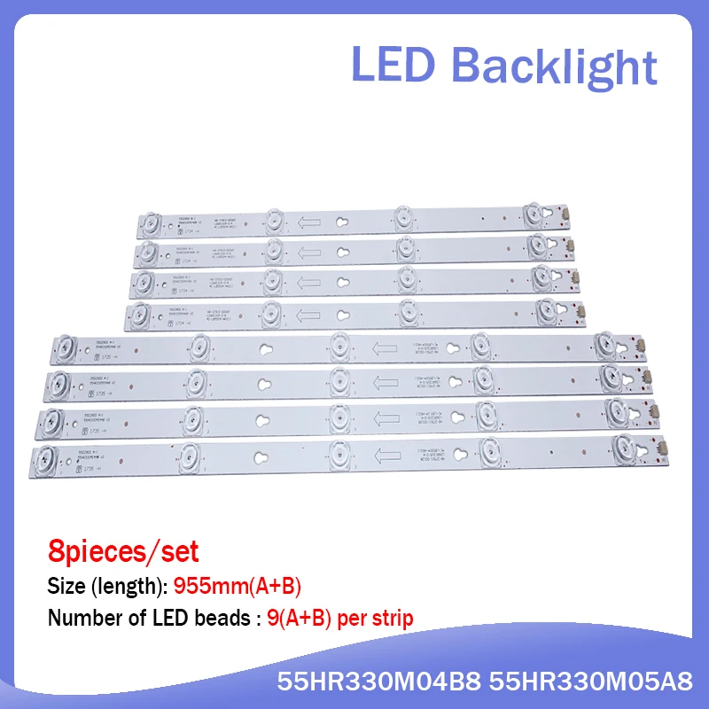

LED Backlight strip Lamp For L55P2-UDN TOT-55D2900-4x4+4x5-3030C B55A658U 55HR330M04B6 55HR330M04A6 D55A810 TOT-55D2900 55S405T