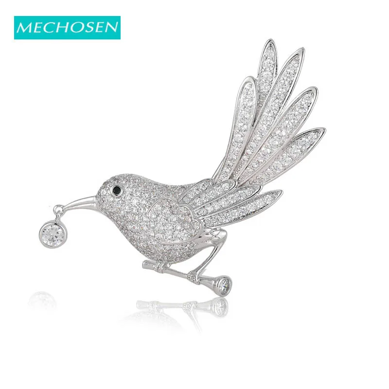 Вечерние Броши MECHOSEN в виде птицы из циркона медные украшения для свадебного