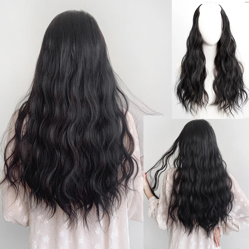 Волнистый прямой U-образный полупарик для женщин натуральные женские короткие