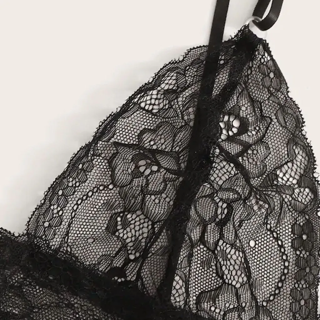 

3pc Pajamas Women Lace Pijama Satin Sexy Lingerie Camisole Wireless Bra Shorts Thong Pajamas Set V-Neck Sexy Underwear Sleepwear