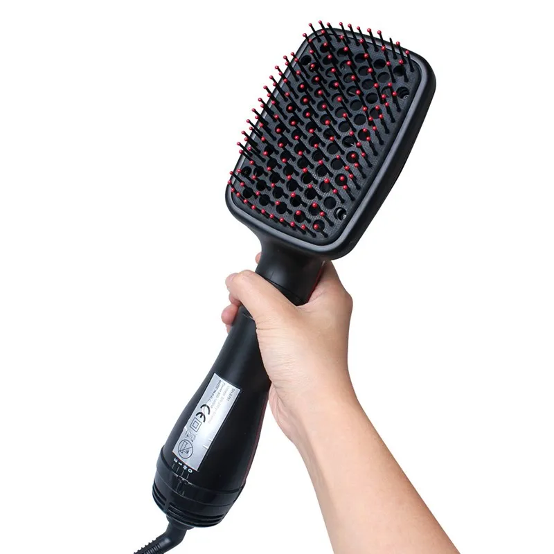Профессиональная щетка 2 в 1 для сушки волос выпрямитель бигуди электрический фен