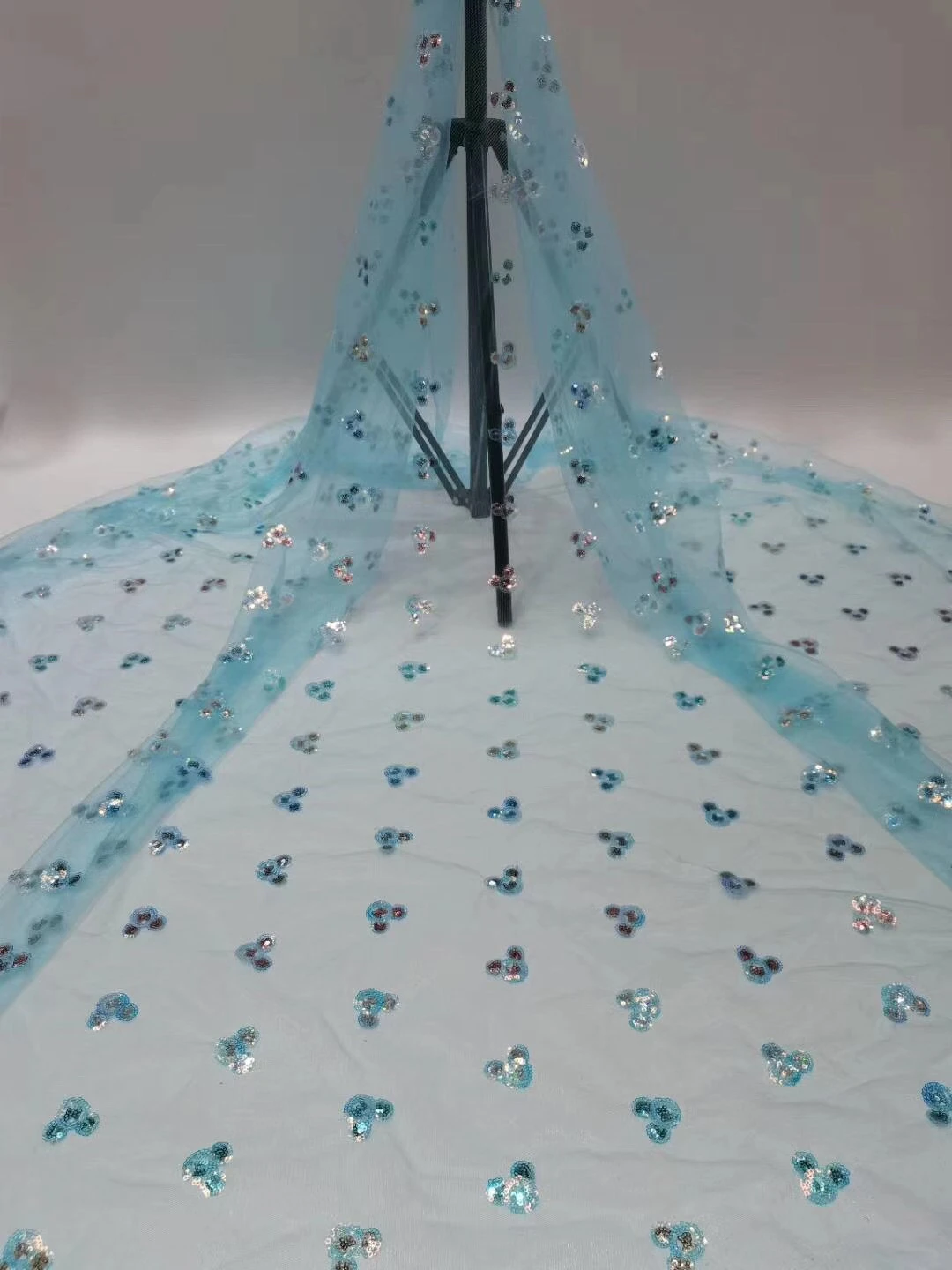 Новейшая дешевая африканская кружевная ткань с блестками французская сетчатая