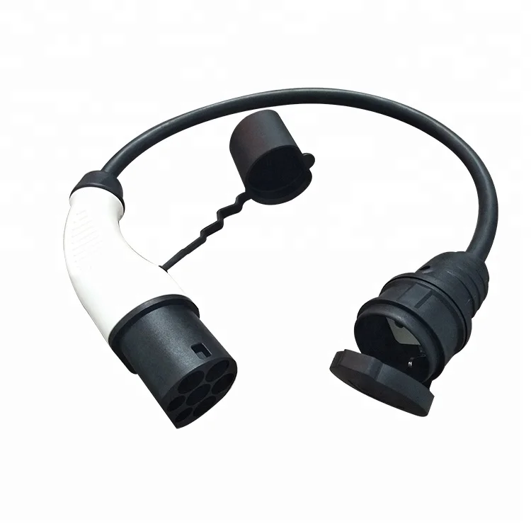 Адаптер EV 16A Тип 2 штекер в гнездо Schuko Электрический автомобильный разъем с