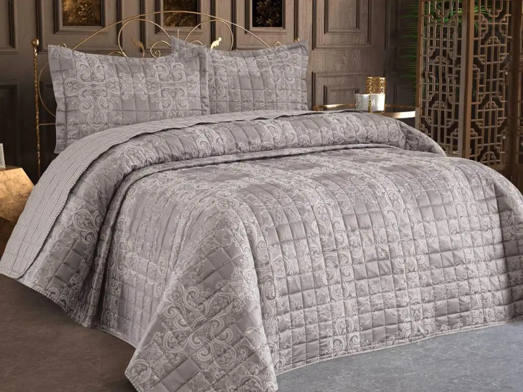 

Elena Double Bed Cover Gray