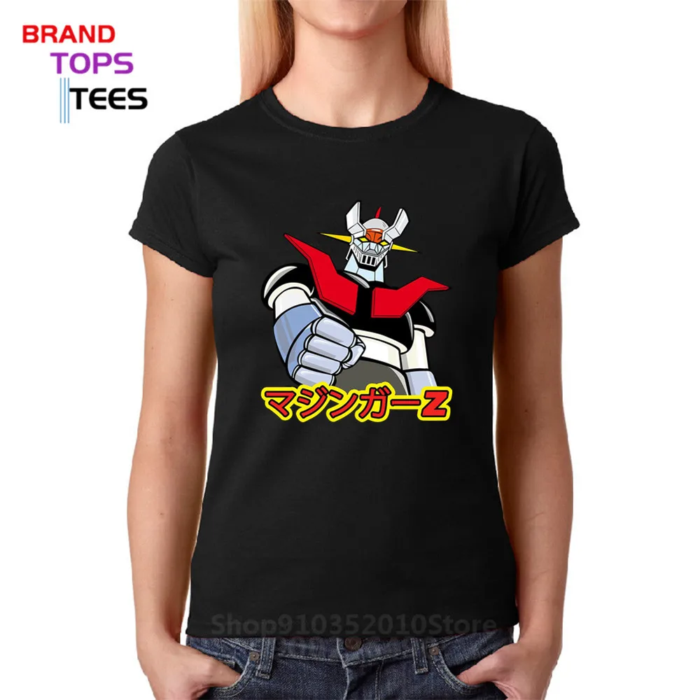 Новинка футболка из 100% хлопка с круглым вырезом японского аниме Mazinger Z коротким