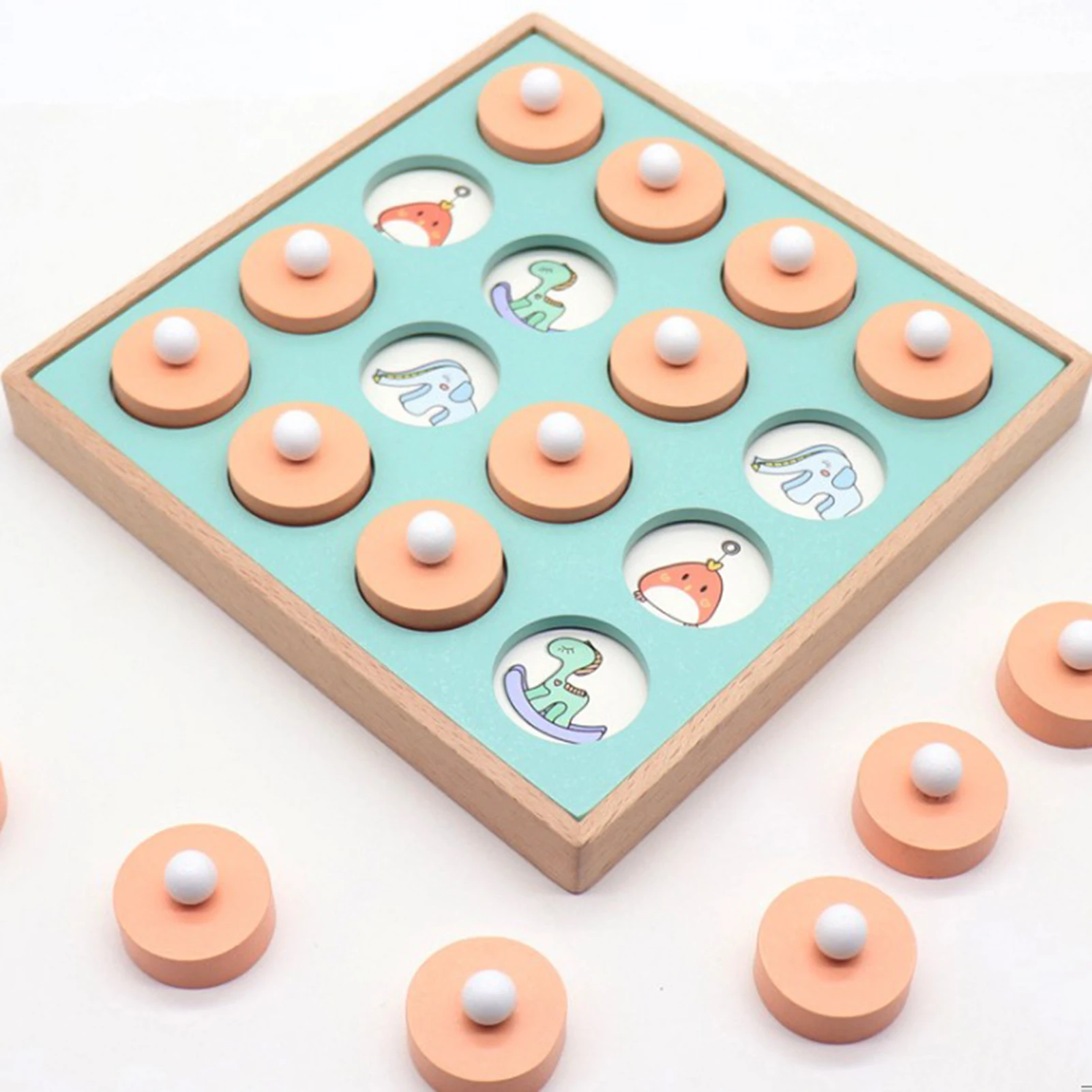 

Memory Color Shape Matching Game Non-toxic Intelligent Logic Chess Game Gifts For Children's Attention Learning Colors