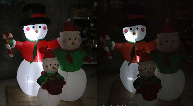 Надувной Рождественский Декор гигантский надувной снеговик семейный милый