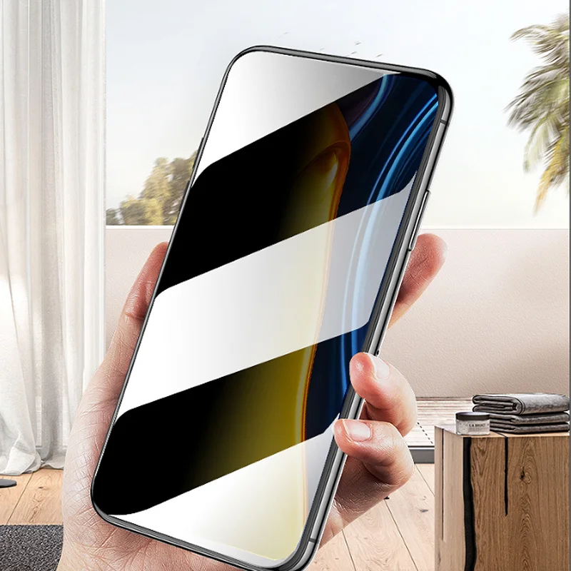 poco x5 pro Anti-spy cristal templado for xiaomi f3 x3 pro poco m4 pro 4g poco x4 gt anti spy screen protector poco m3 x3 gt pro x3pro f4 5g x4gt safty privacy protection & anti peeping tempered glass