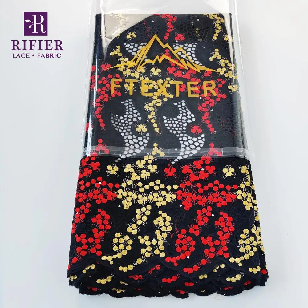 Небесно-голубая африканская сухая фотография швейцарская вуаль кружева в