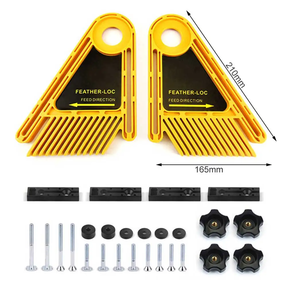

2pcs/set Feather Loc Board Set for Table Saws Woodworking Engraving Machine Double Featherboards Miter Gauge Slot Woodwork Tools