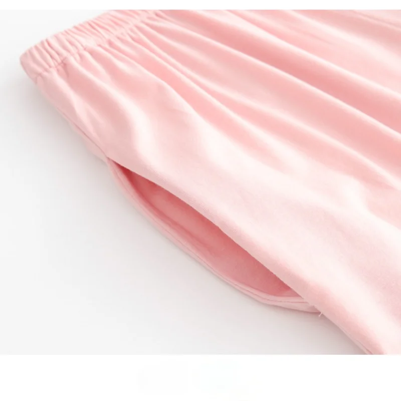 Новинка 2021, летняя женская Модальная Пижама, женские брюки в семи точках, розовое шикарное домашнее платье с V-образным вырезом, Женский кост... от AliExpress RU&CIS NEW