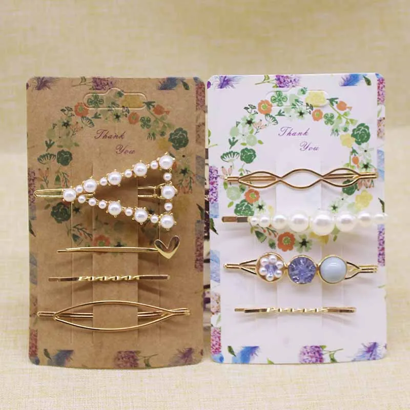 Новинка 2020 50 шт. винтажный цветочный зажим для волос бант женское ожерелье серьги