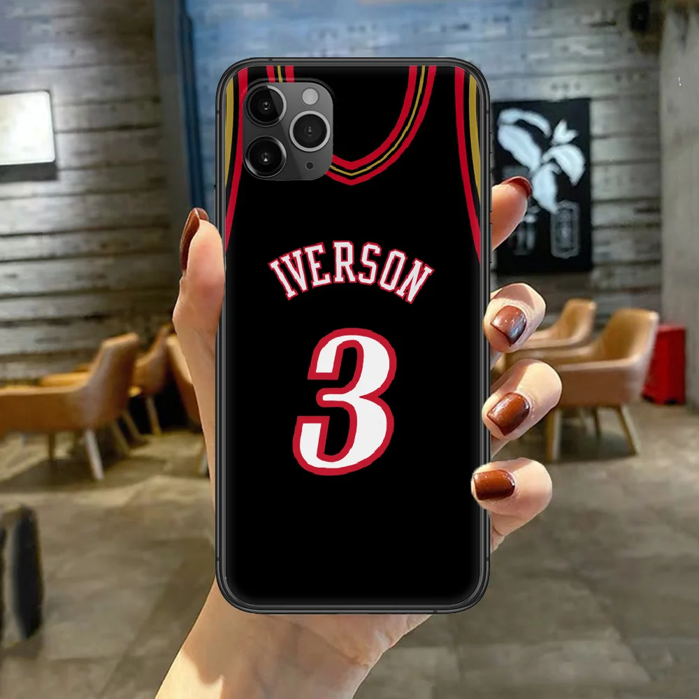 

Allen Iverson Basketball Phone Case Cover For Iphone 5 5S 6 6S PLUS 7 8 11 12 Mini X XR XS PRO SE 2020 MAX black Hoesjes 3D
