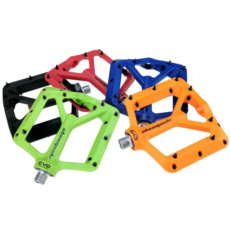 

Wide Flat Bicycle Pedal Flat Nylon Fiber Pedals For Bicycles Ultra Light Wide Bearing Parts For Mountain Or Road Bicycles